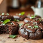 Fudgy Mint Chocolate No-Bake Cookies